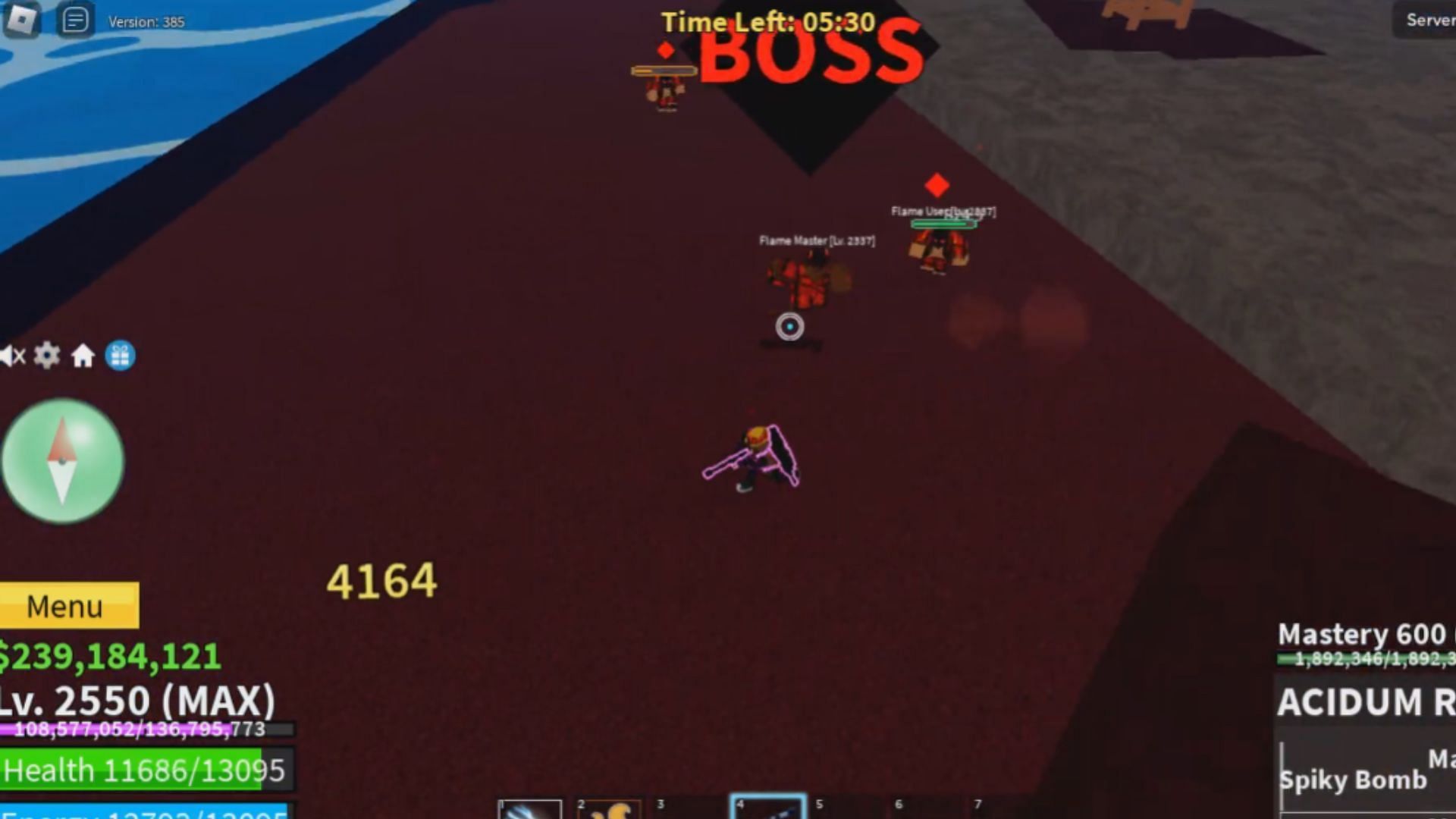 The Flame Master boss (Image via Roblox || YouTube/@ZionCalebTV)